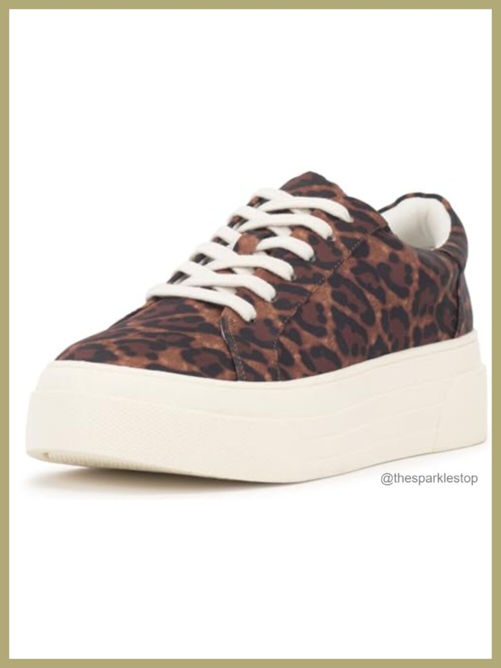 Embellished Platform Sneaker Lace-Up Cushioned Low Top